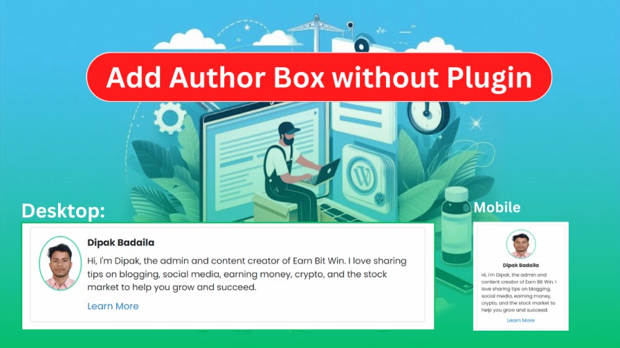 How to Add Author Box in Generate Press Theme Without Plugin in 2025 (Updated) 4 How to Add Author Box in WordPress Without Plugin in 2024